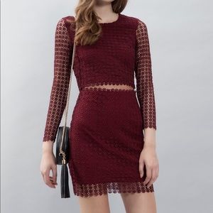 Maroon Goldie circle dress